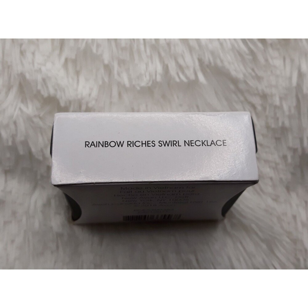 AVON RAINBOW RICHES SWIRL NECKLACE (GOLDTONE / RAINBOW COLORS) NEW SEALED!!! - Picture 5 of 7